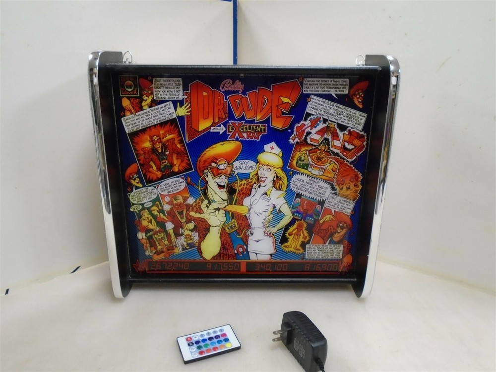 Bally Dr Dude Pinball Head LED Display light box