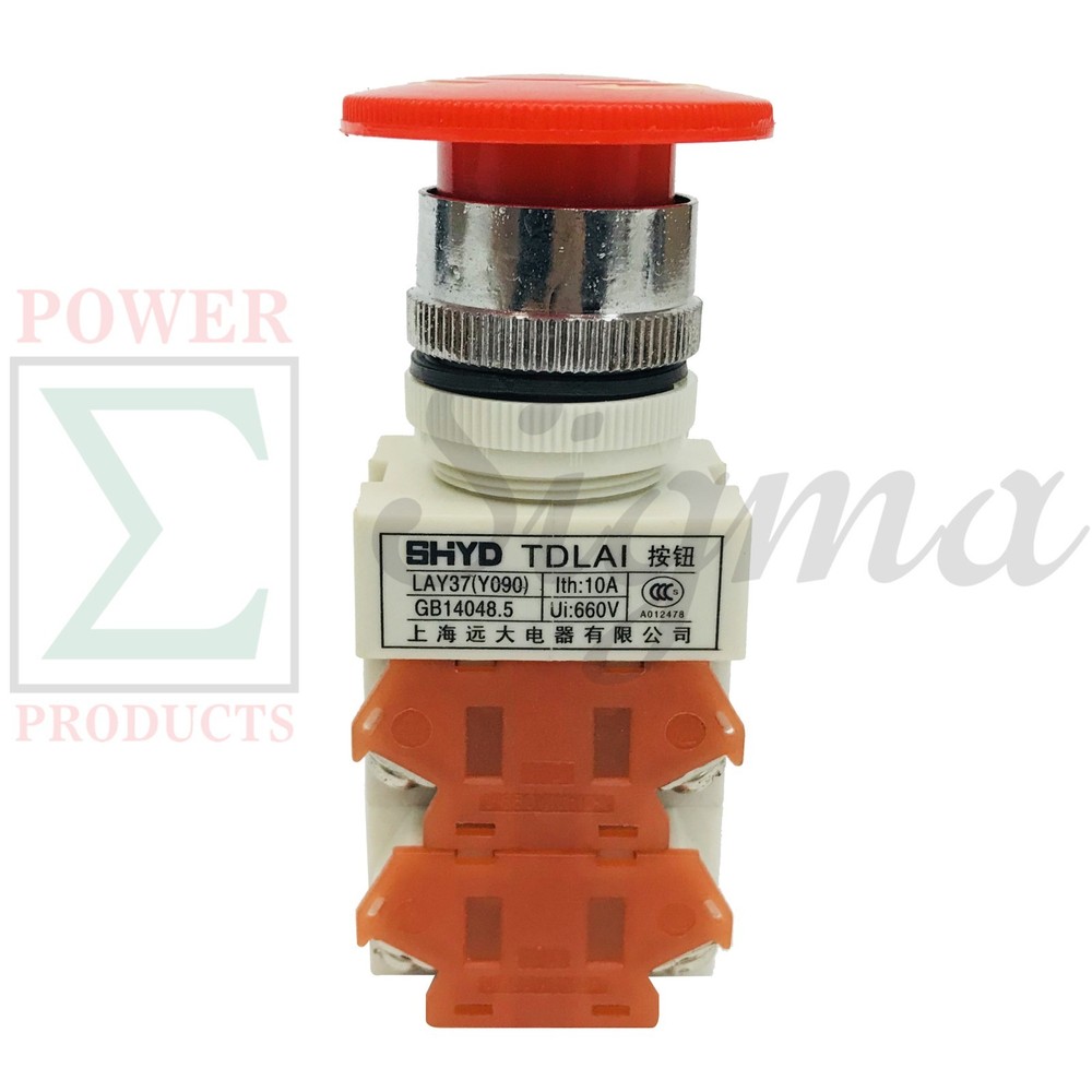 Emergency High Quality 10A Mushroom Push Button Stop Switch LAY37