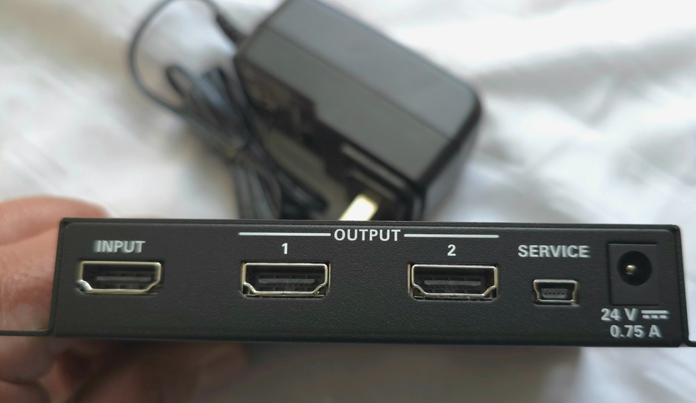 Crestron HD-DA2-4K-E HDMI Distribution Amplifier With OEM Power Supply.