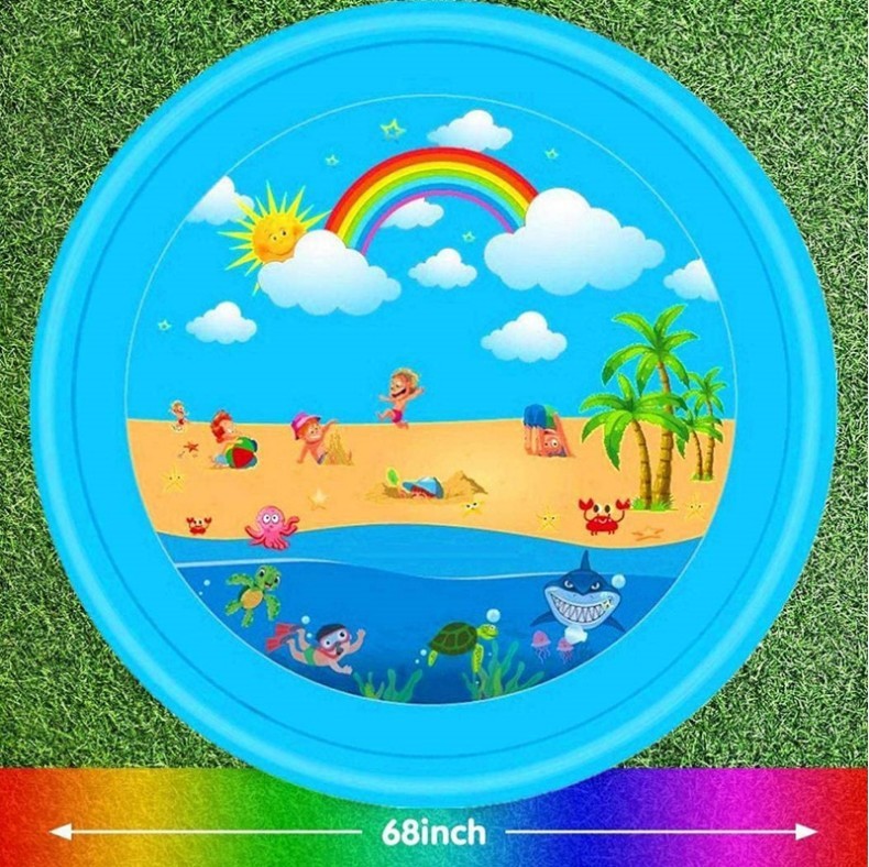 Durable Children's Water Spray Pool Mat | Splash Play Pad Mat | Water Spray Pool