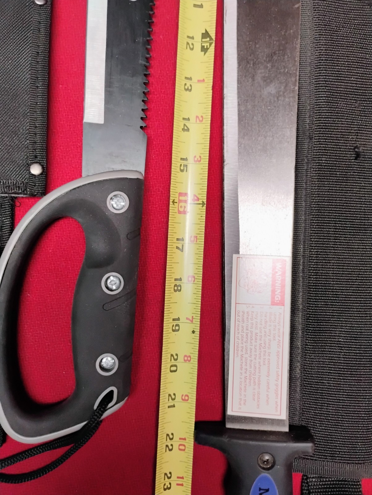 Mechete 2pc lot Mintcraft & Jungle King 21" & 15" blades with sheaths good cond