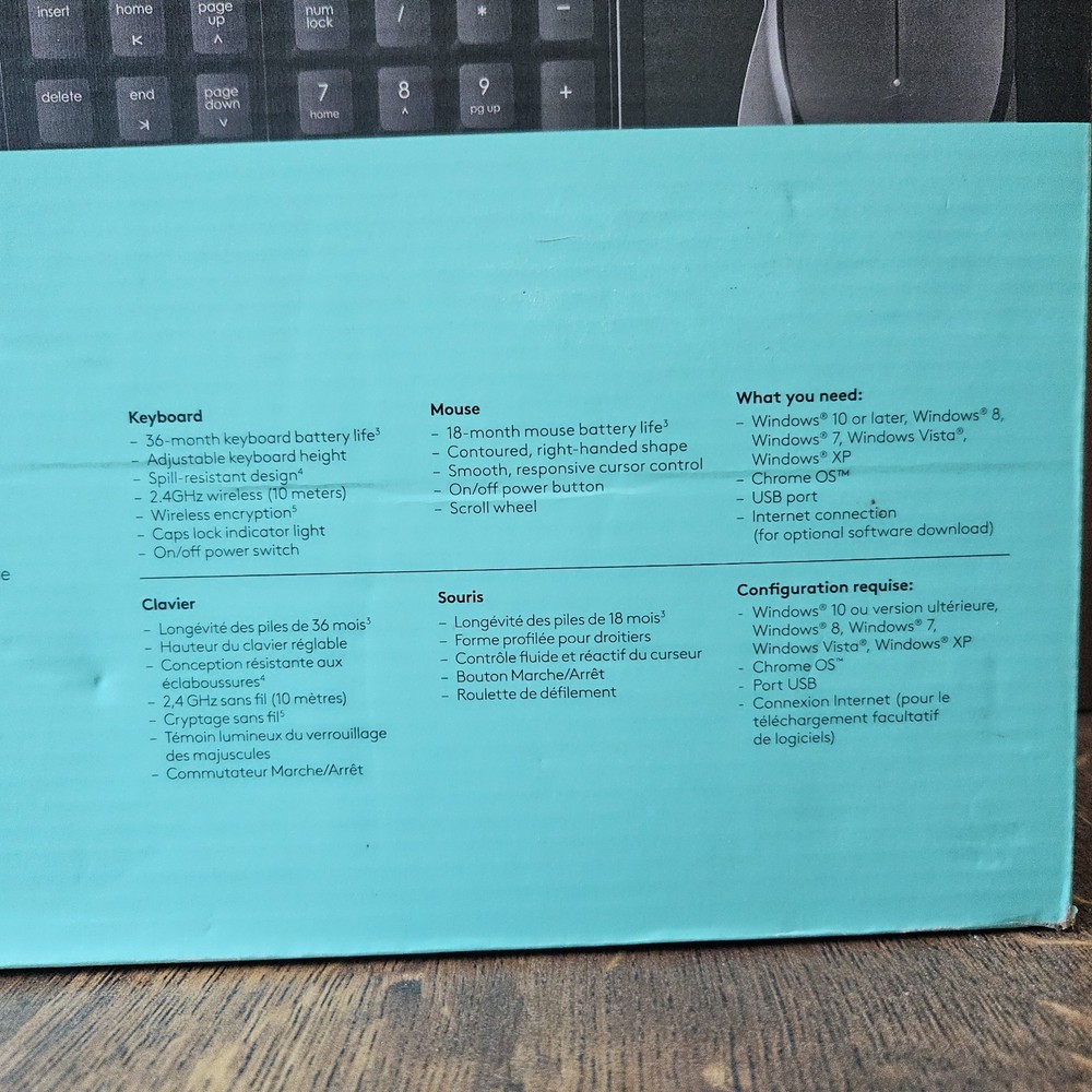 Logitech Wireless Combo Bluetooth Keyboard Mouse Black