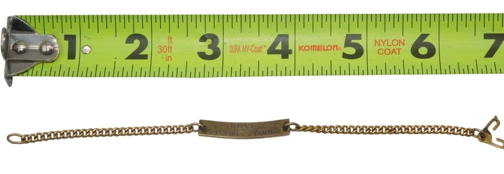 Orig WWII US Army Air Corps 7.9g 1/20 10K GF on Sterling Silver ID Bracelet C13