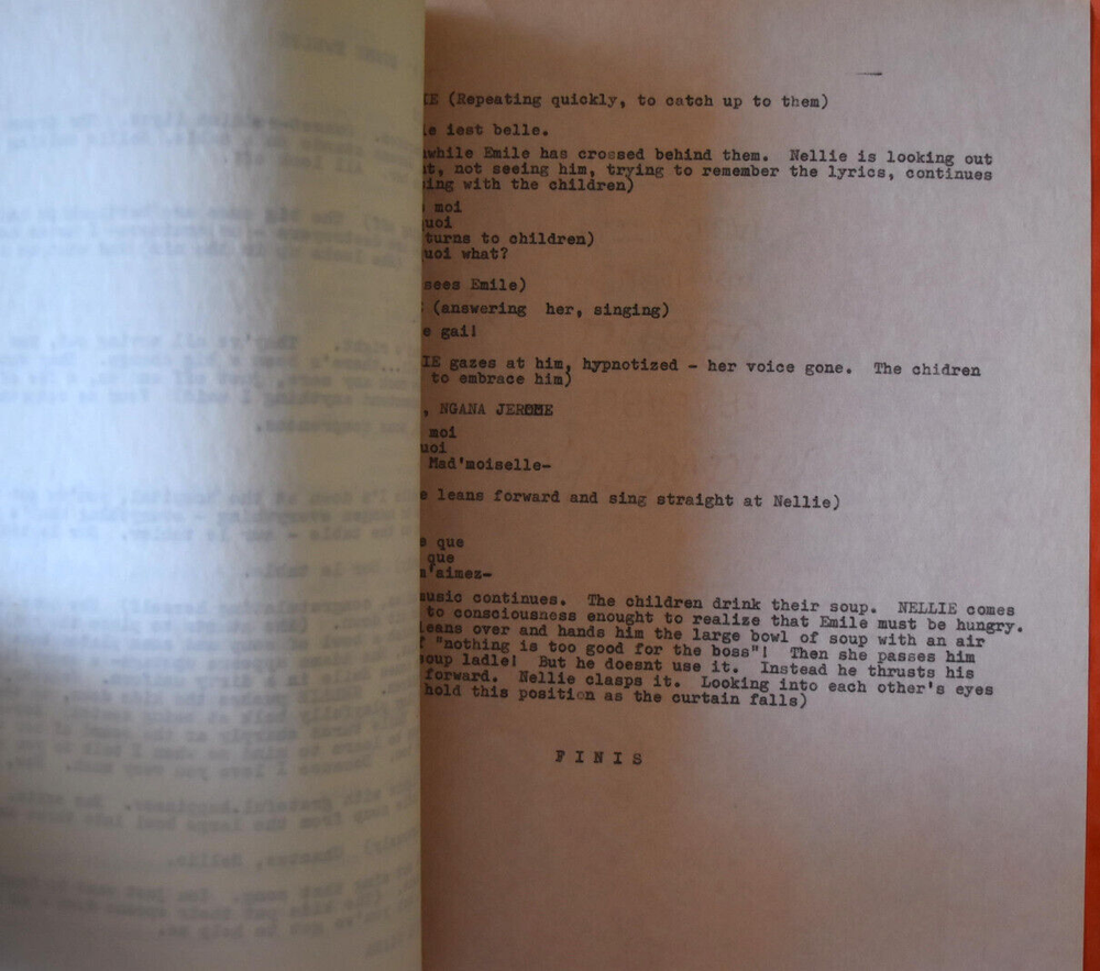 1949 " South Pacific " Musical Original Screenplay Script