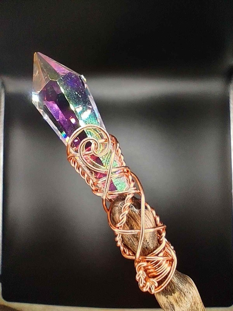 Rainbow Prism Oak Magic Wand Fast Ship