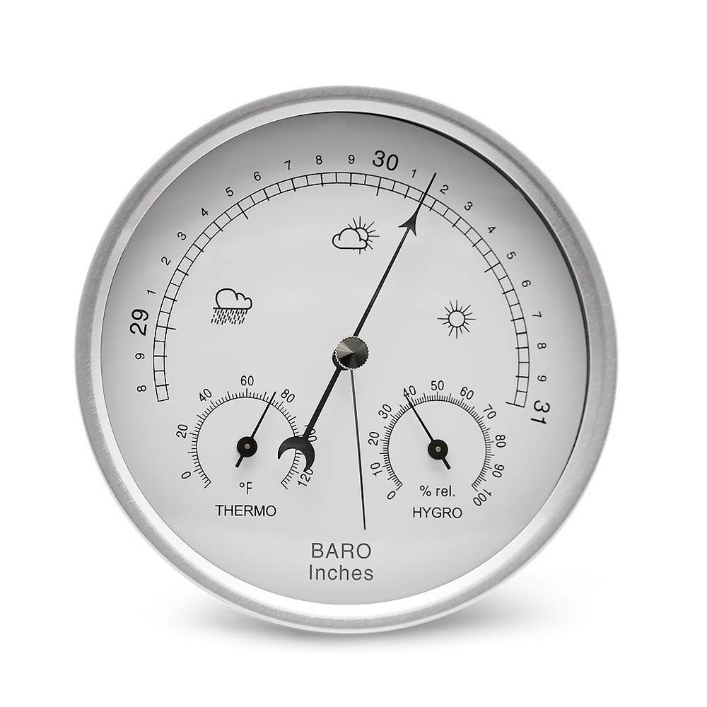 5.2 Diameter Dial Type Barometer Thermometer Hygrometer 3 in 1 Multifunction,
