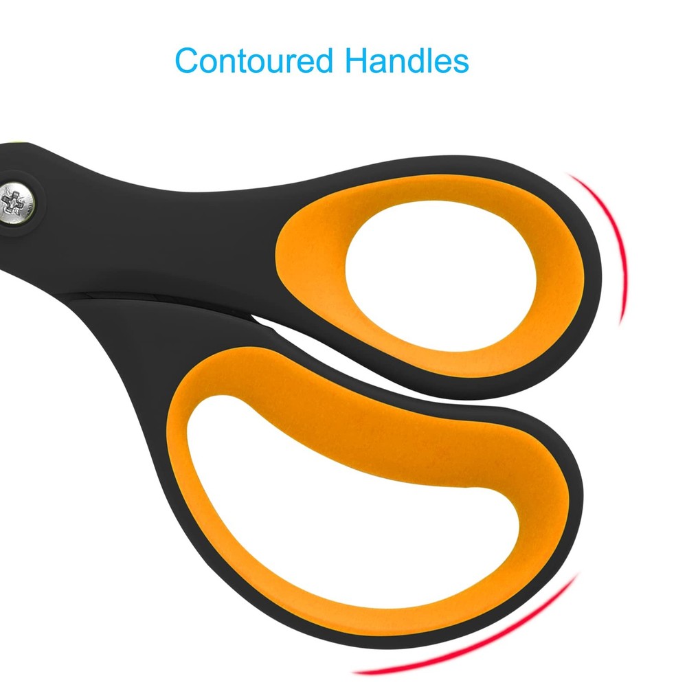 LIVINGO Scissors All Purpose, Student School Scissors, Sharp Titanium Coated ...