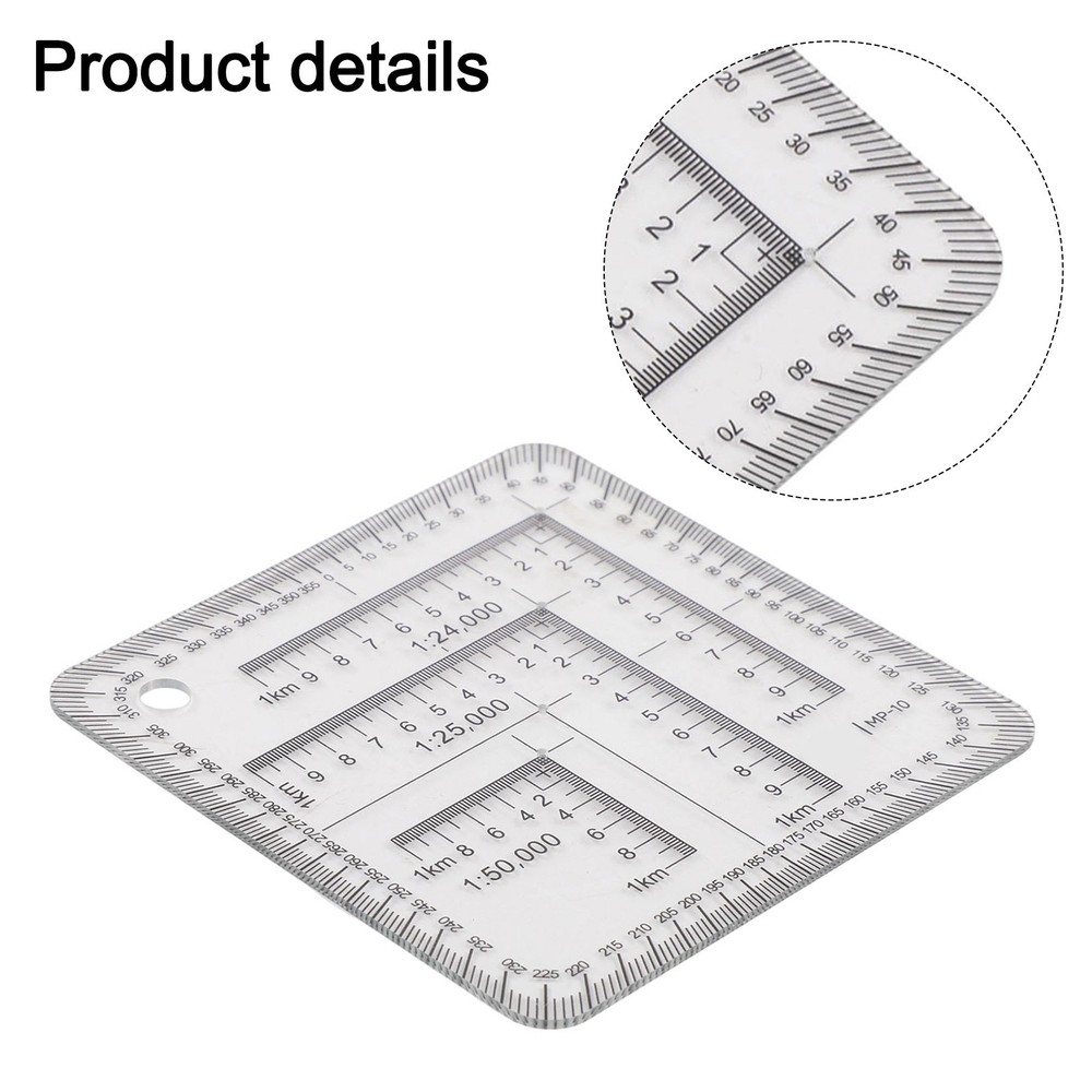 7cm Multi Coordinate Ruler for Practical Use in Engineering and Geography