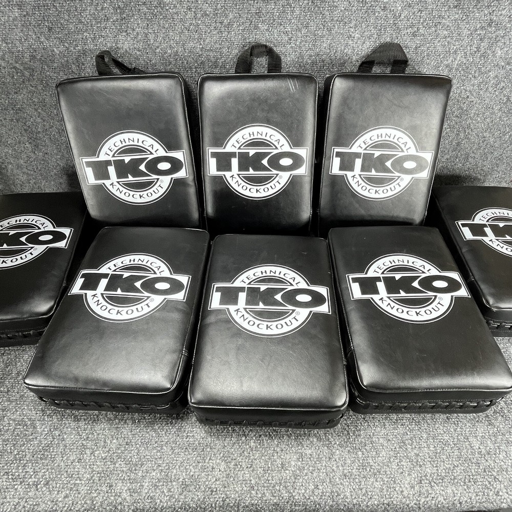 TKO Technical Knockout Hand Pads X8 Black Boxing Punching Rectangle Sparing Pad