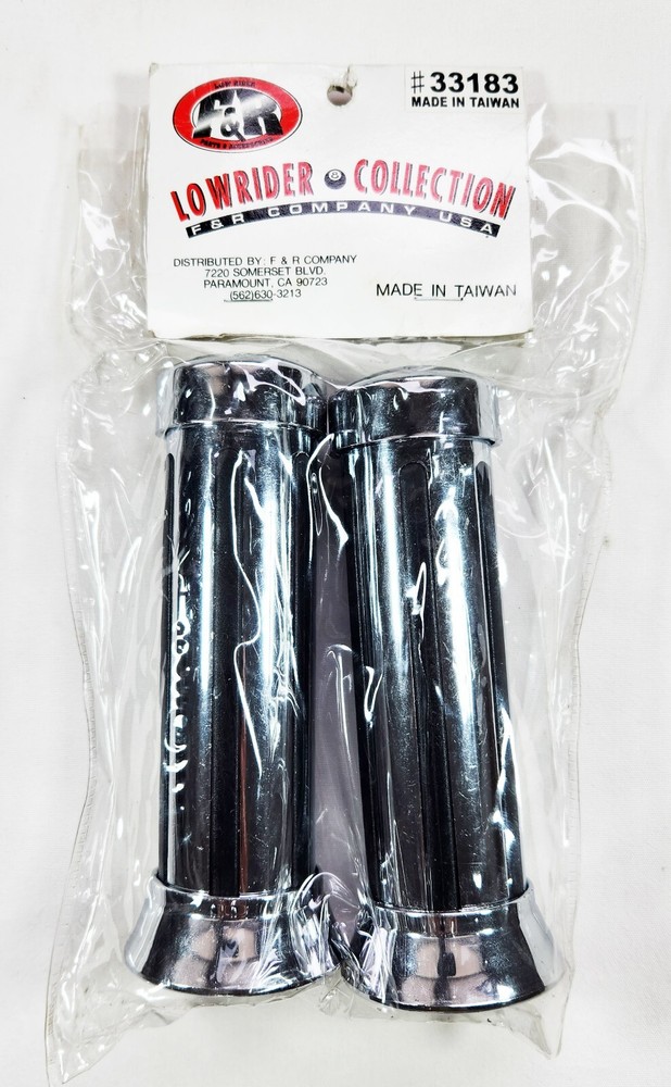 Lowrider Collection Black Chrome Stripe Grip
