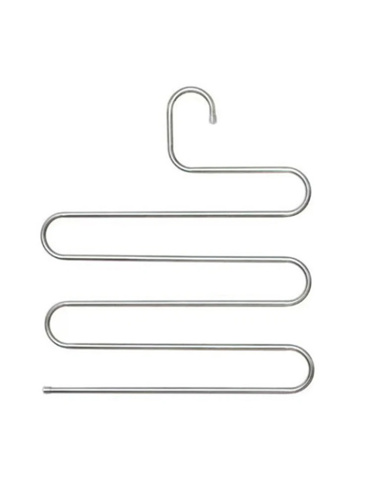 1PC Stainless Steel Pants Rack Five-Layer Multi-Functional Hanger Multi-Layer Pa