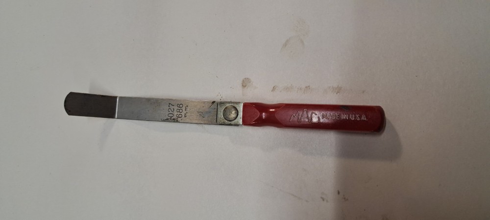 mac tools feeler guage red handle 027, .686mm