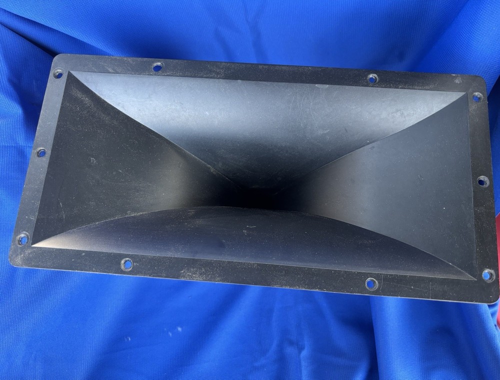 Vintage Rectangular Speaker Horn Driver 14x8 Inch Component Black