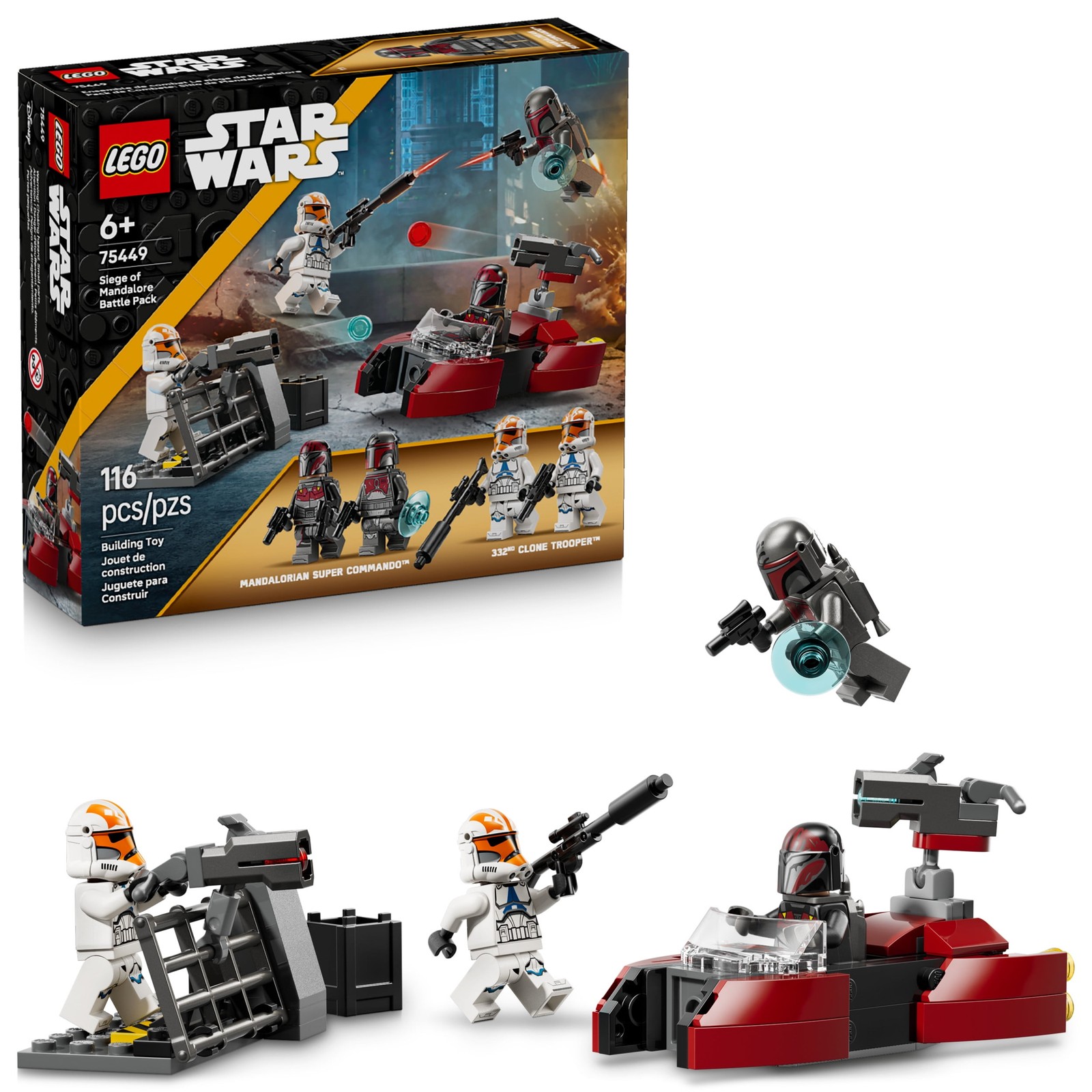 LEGO Star Wars Siege of Mandalore Battle Pack Building Toy with 4 Minifigures,