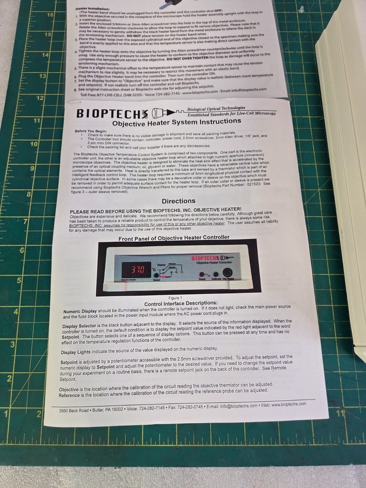 Bioptechs Objective Heater Controller 150803