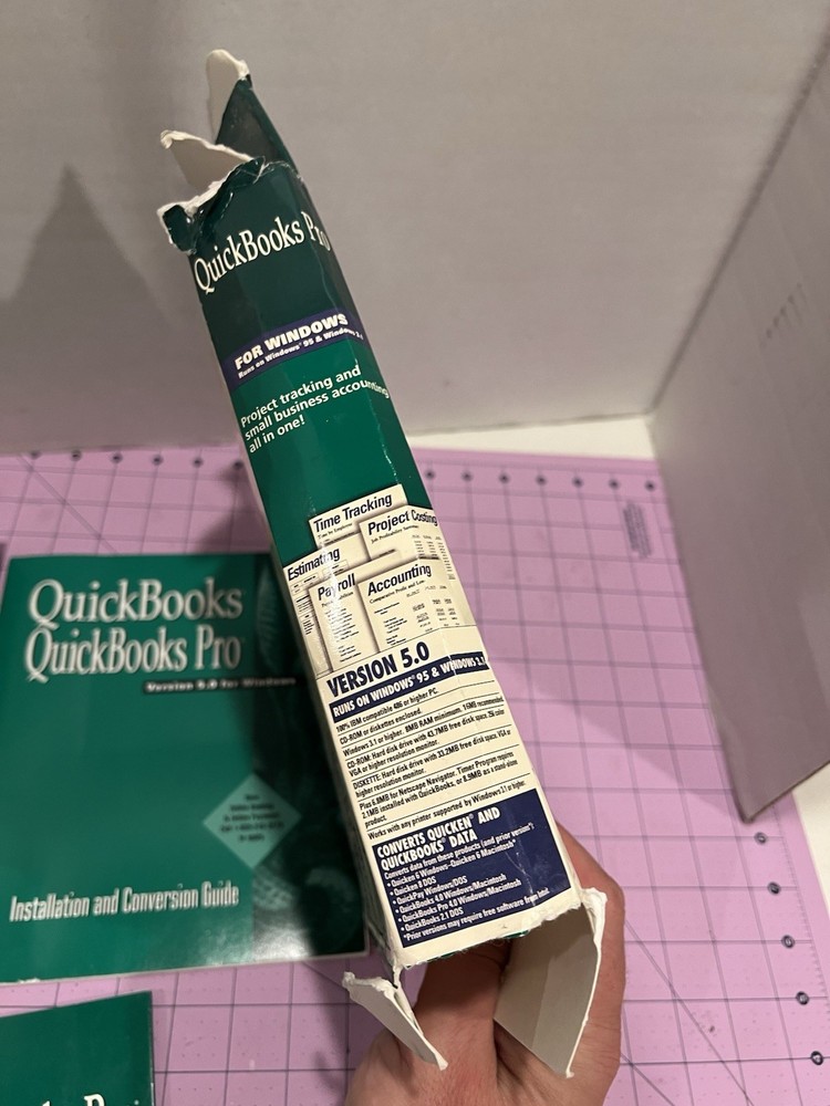 Quicken QUICKBOOKS PRO VERSION 5.0 User's Guide FOR WINDOWS 95 + CD BIG BOX