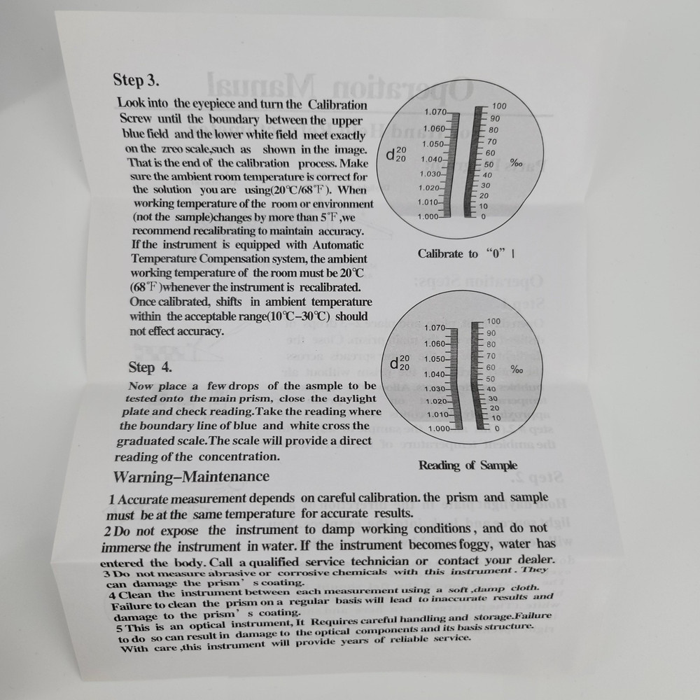 ATC Portable Hand Held Tool Refractometer with Gray Carrying Case
