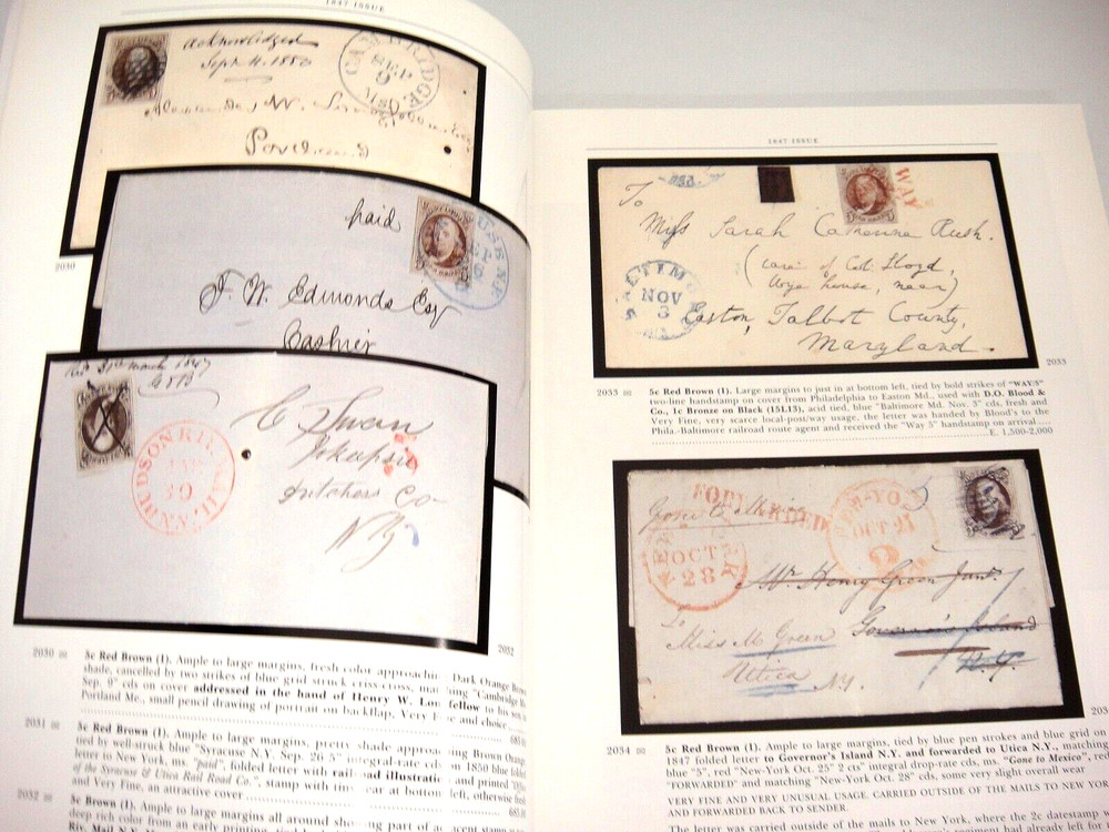 Siegel Auction Catalog w Prices Realized Rose Collection 1847-60 Classic Issues