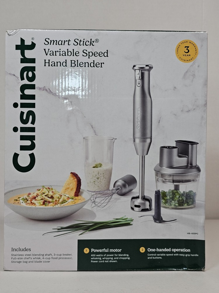 Cuisinart Smart Stick Variable Speed Hand Blender Food Processor HB-400pc Sealed
