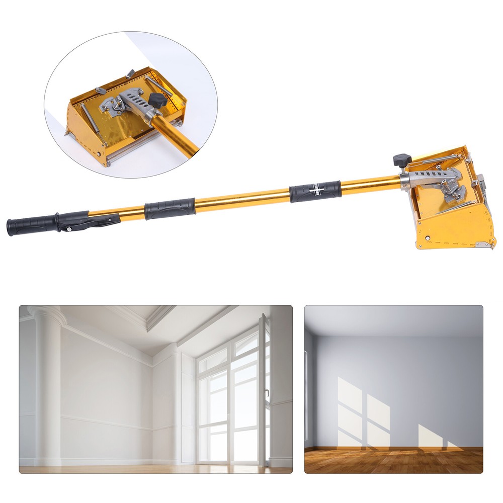10" Drywall Taping Tools Flat Finishing Box Set w/ 40''-64'' Extendable Handle