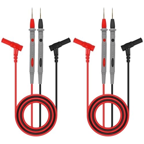 2 Sets Test Leads 1000V 20A Ultra-Sharp Test Probe Lead for Multimeter Meter