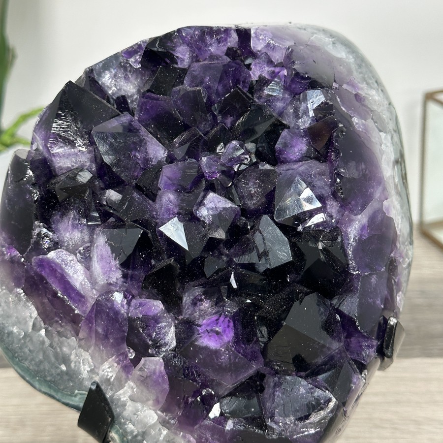 Amethyst Geode Cluster with Large Purple Crystal Points. MWS2698