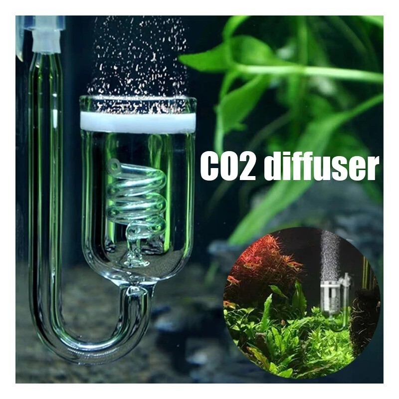 Aquarium CO2 Atomizer Spiral Diffuser Kit Thread 3 Rotation for Fish tank Plant