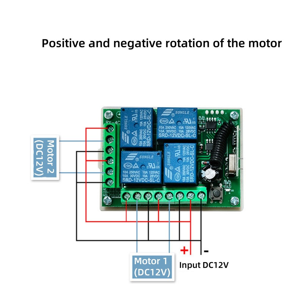 New 4CH Channel Relay RF Wireless Remote Control Switch Transmitter+Receiver