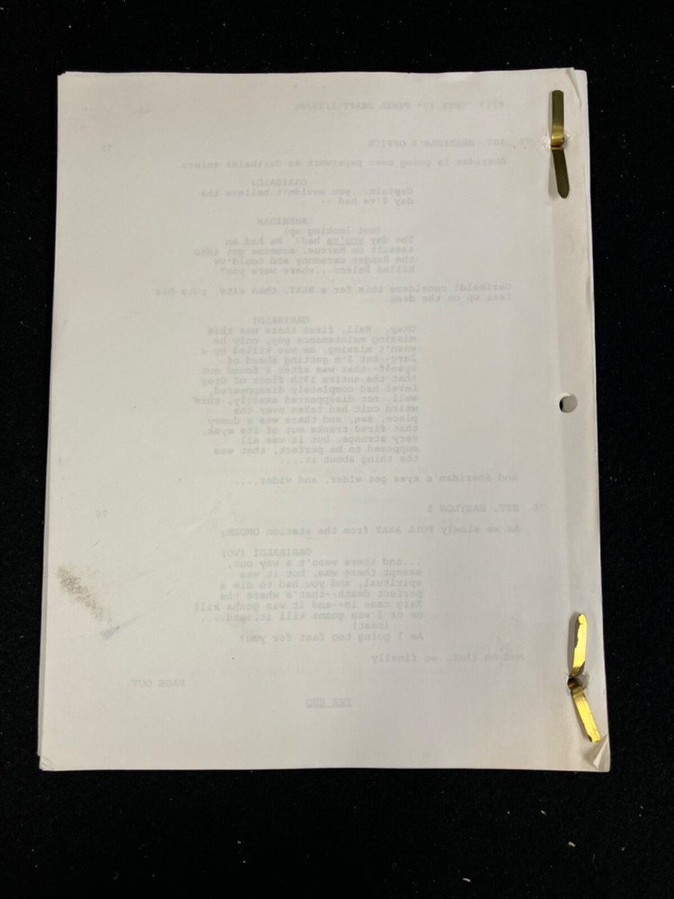 BABYLON 5 TV SCRIPT BY J. MICHAEL STRACZYNSKI, 1/29/96 #319 "GREY 17 IS MISSING"