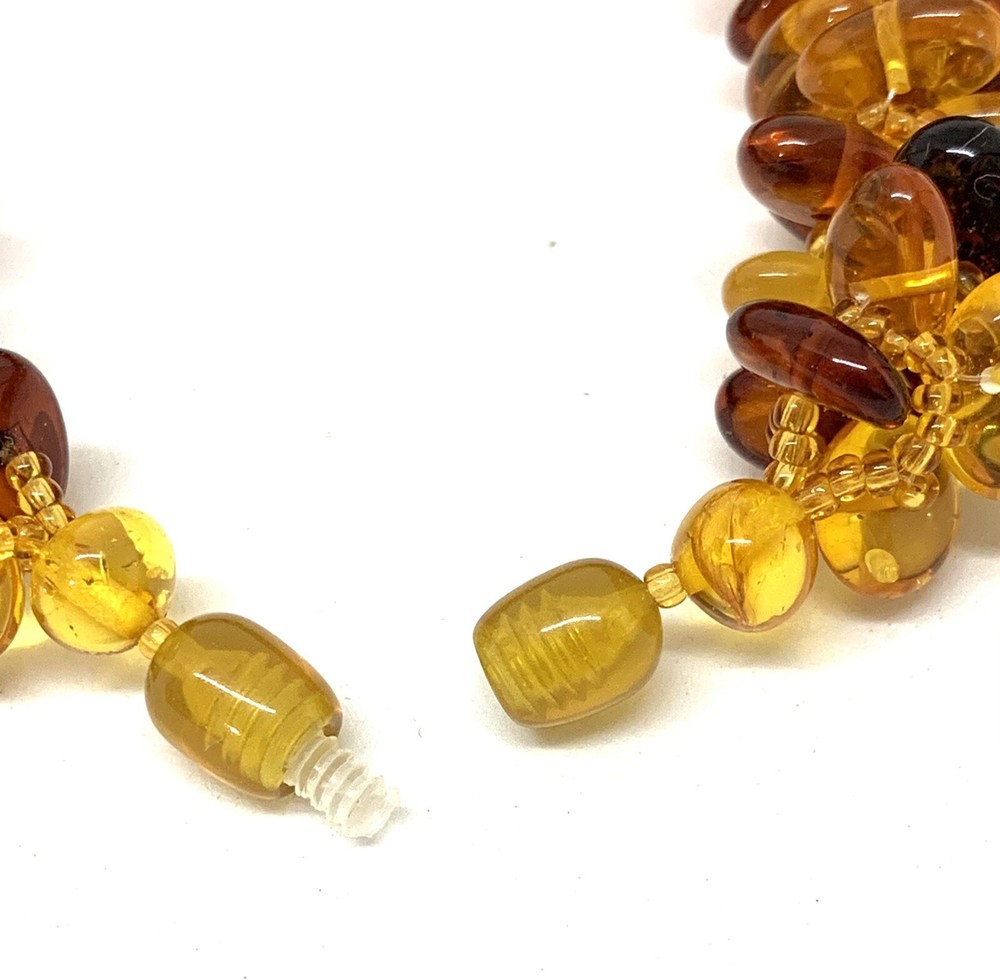 Vintage Three Tone Amber Bracelet Signed