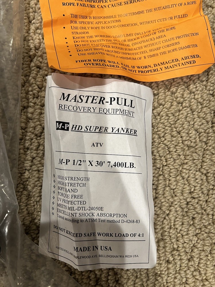 master pull recovery strap