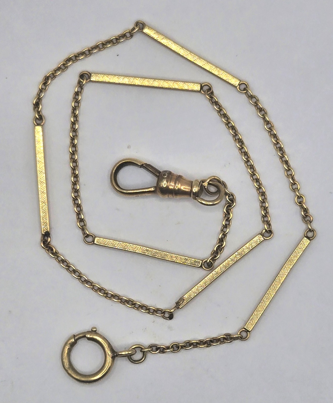 Antique Victorian 10k Gold Pocket Watch Chain 5.6 Grams 13 &1/2 inches