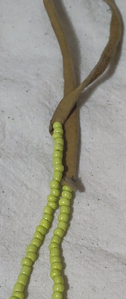 Native American Beaded Turtle Necklace 19" D21