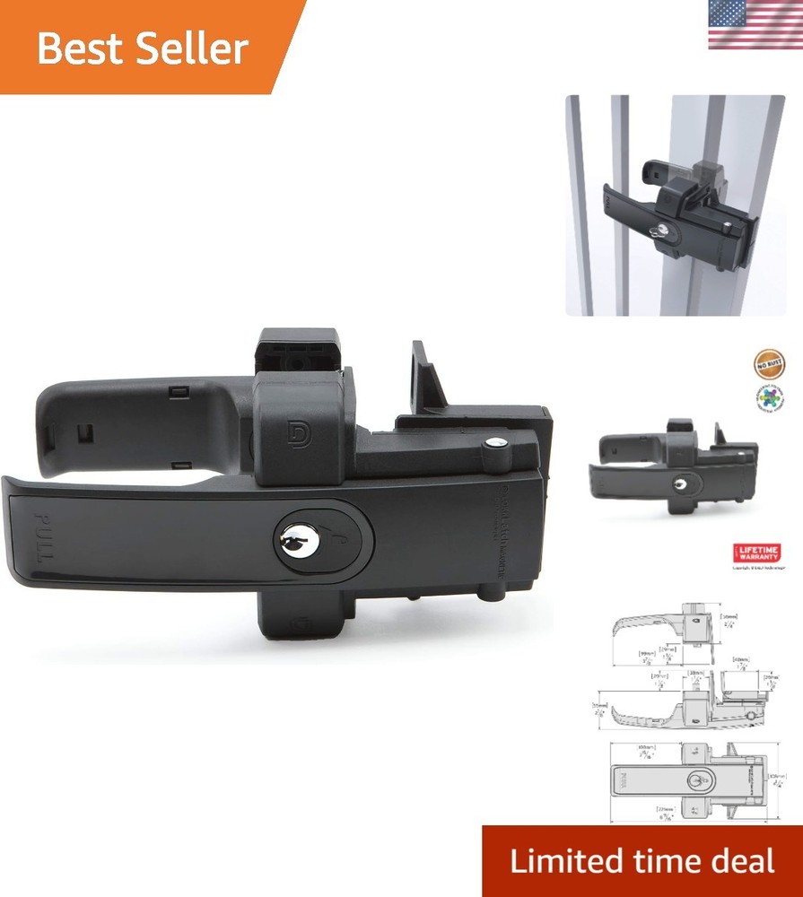 LokkLatch Magnetic Gate Latch with Dual-Sided Push/Pull Design, Key-Lockable ...