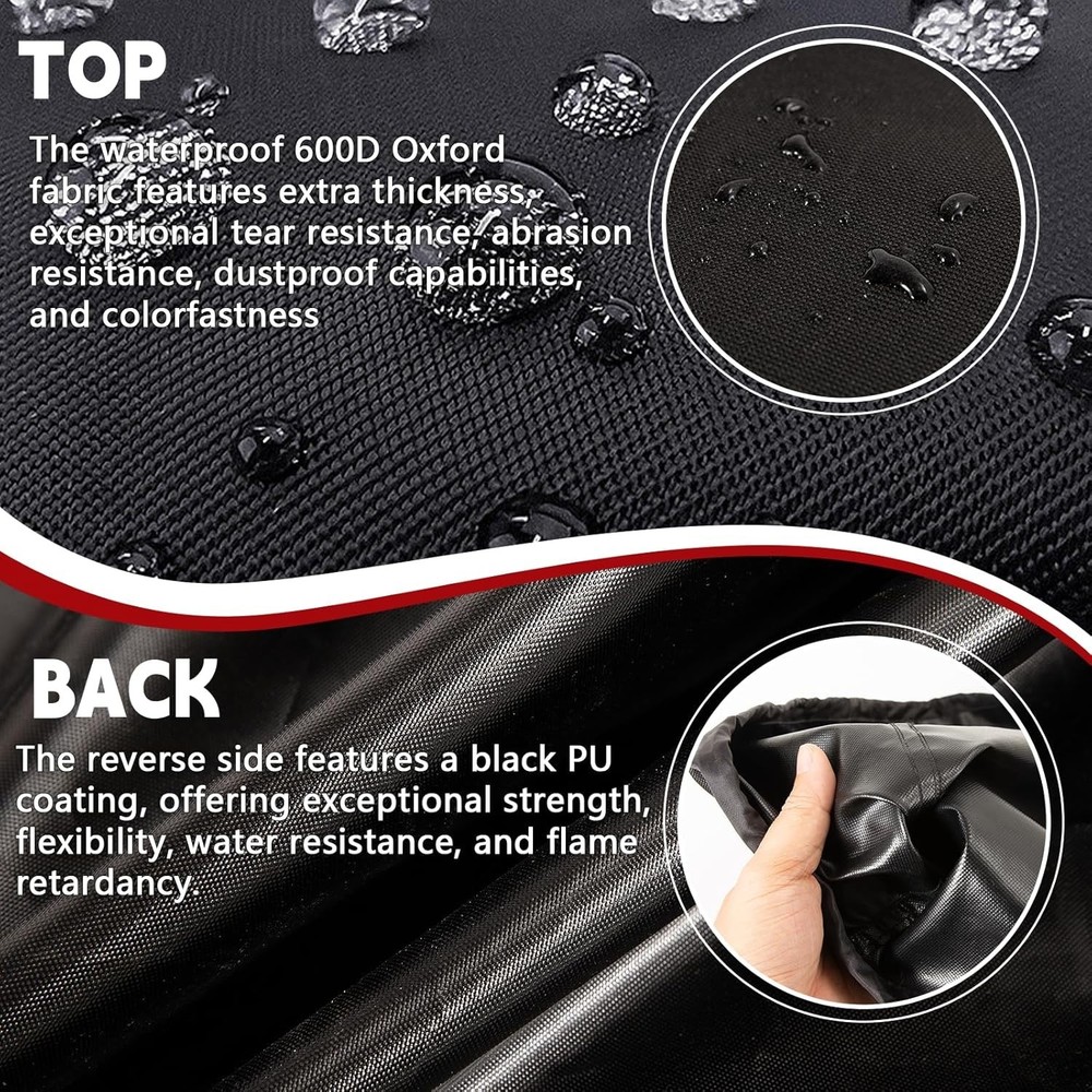 Black Adjustable Drawstring Turntable Dust Cover - Protects Against Dust & Water