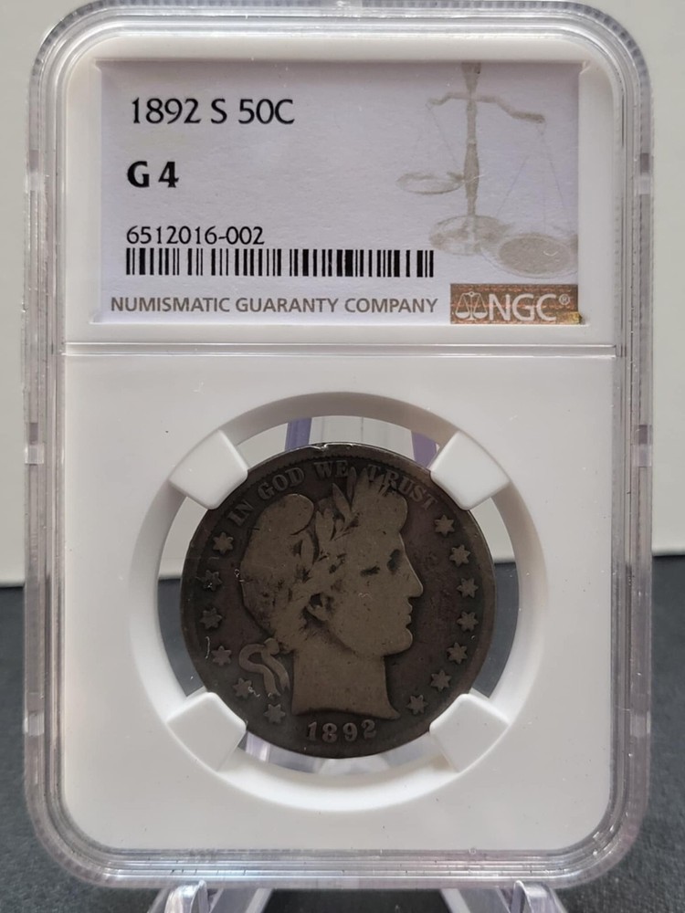 1892 S Barber Half Dollar NGC G4