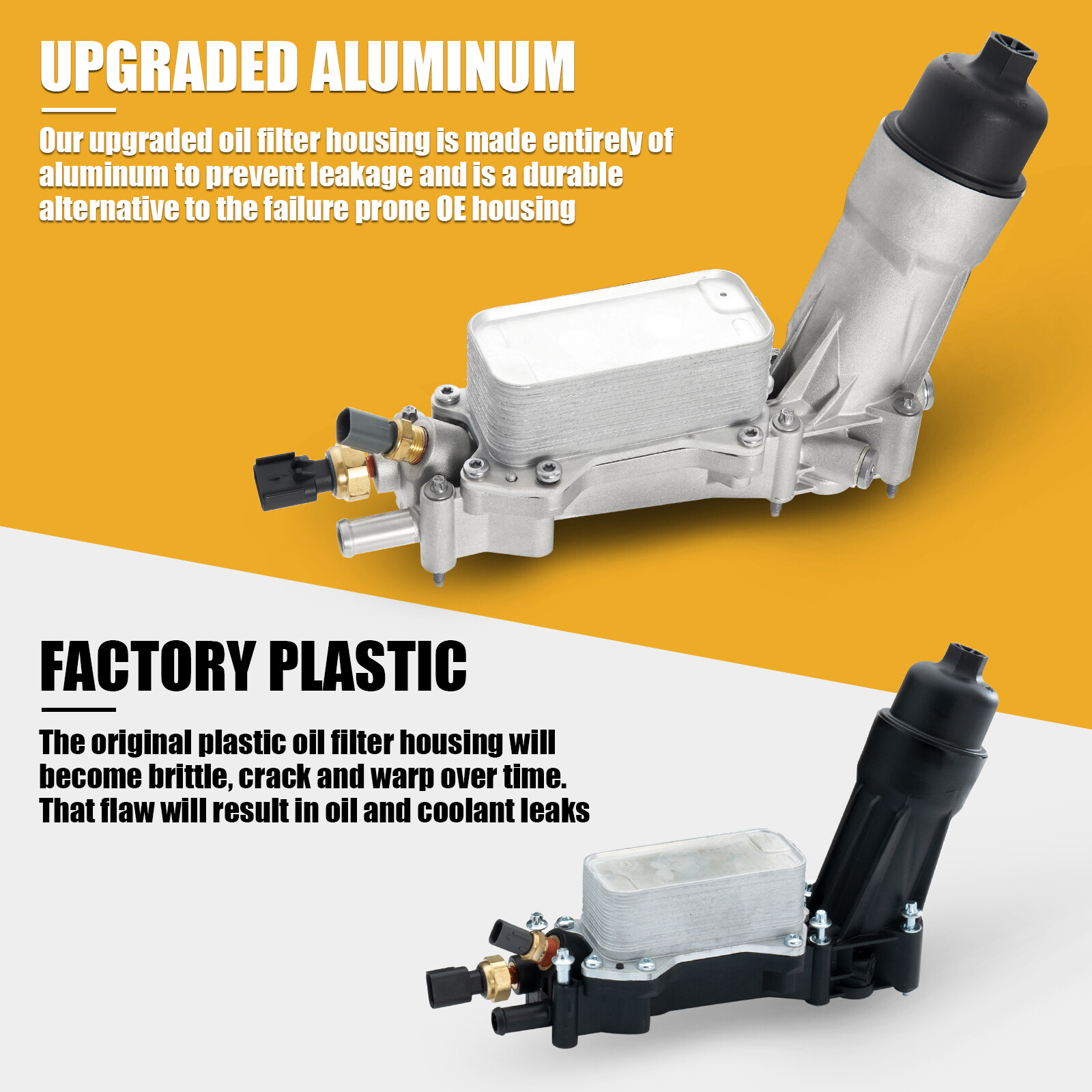 Aluminum Engine Oil Filter Housing Fit For 2017-2018 Dodge Jeep Chrysler Ram3.6L