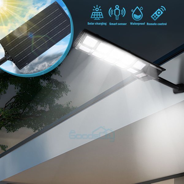 20000000LM Commercial LED Solar Street Light Outdoor Dusk to Dawn Road Area Lamp