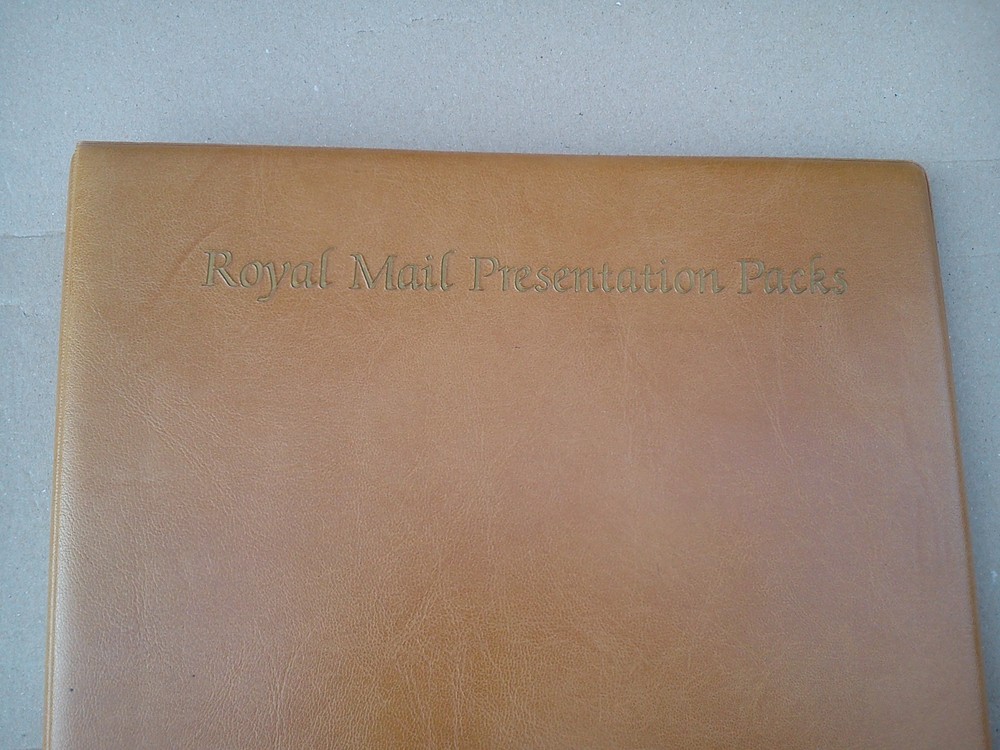 Royal Mail Presentation Packs Album Binder Stamp 14 Sheets Storage EMPTY Beige