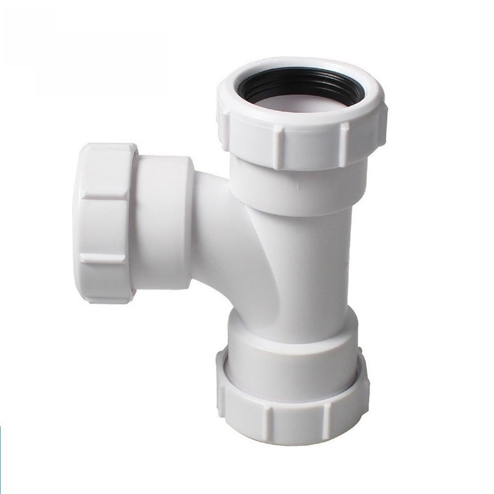 40mm For Drainage Pipe Tee Fitting Plastic Construction No Glue Needed