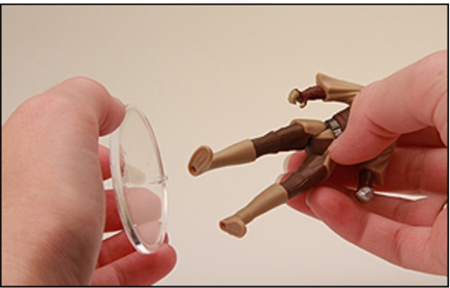 Protech AFS-2C Clear Action Figure Stand for 3.75" figures - 2" with 1/8" peg