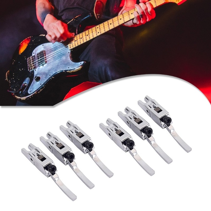 6Pcs Double Locking System Tremolo Bridge Saddles for Precise String Tuning