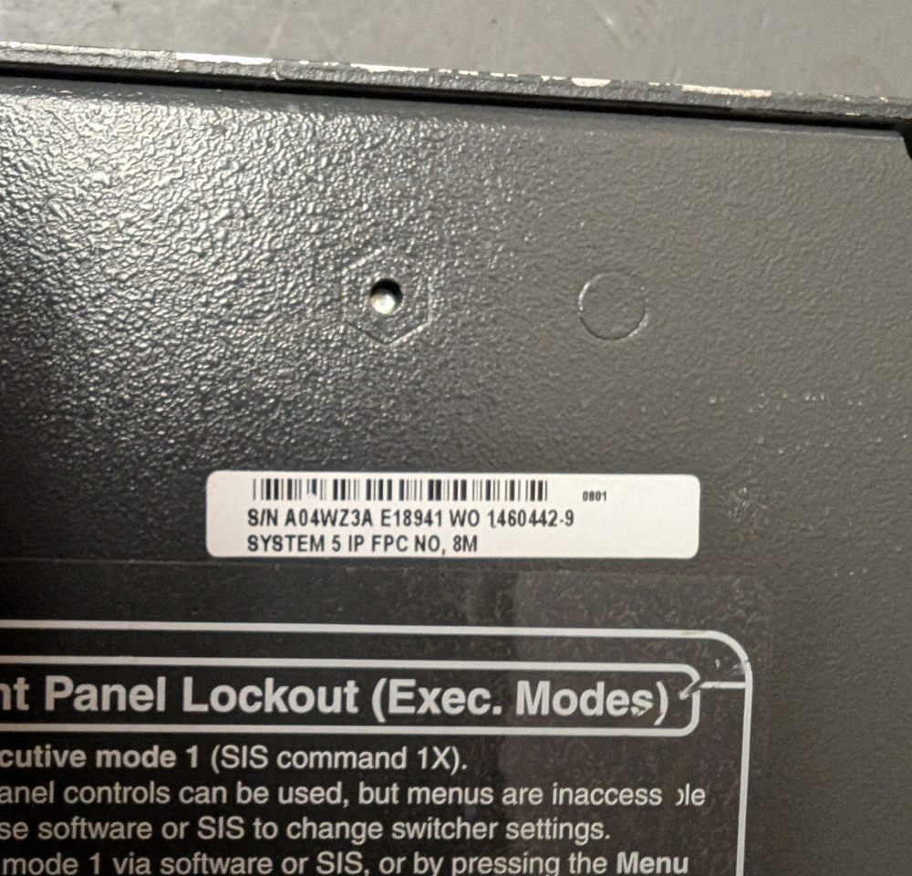 Extron System 5 IP ~ Audio/Video (A/V) Switcher, Five Input, One Output