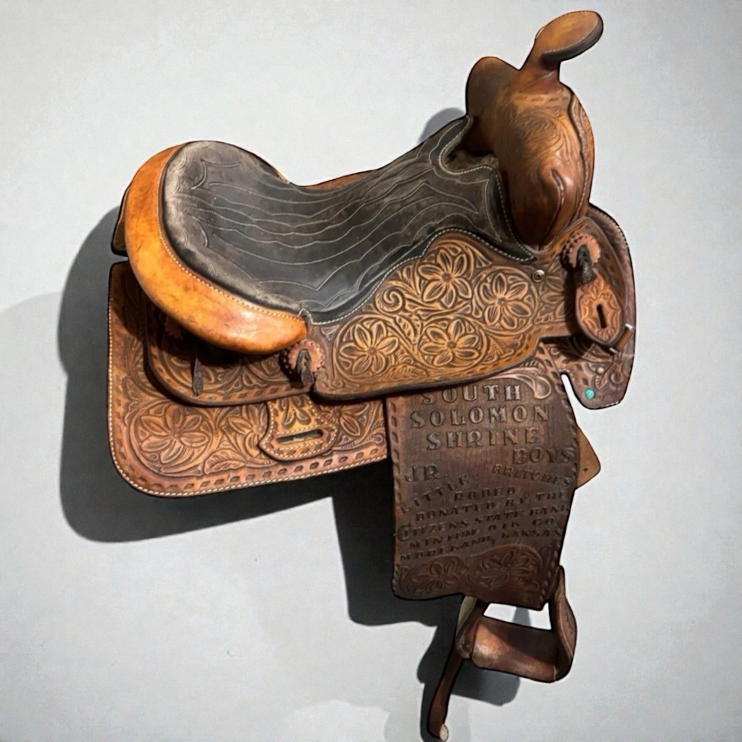 Antique Rider Buford Barrel Saddle 14” Western Rodeo Oil Kansas KS