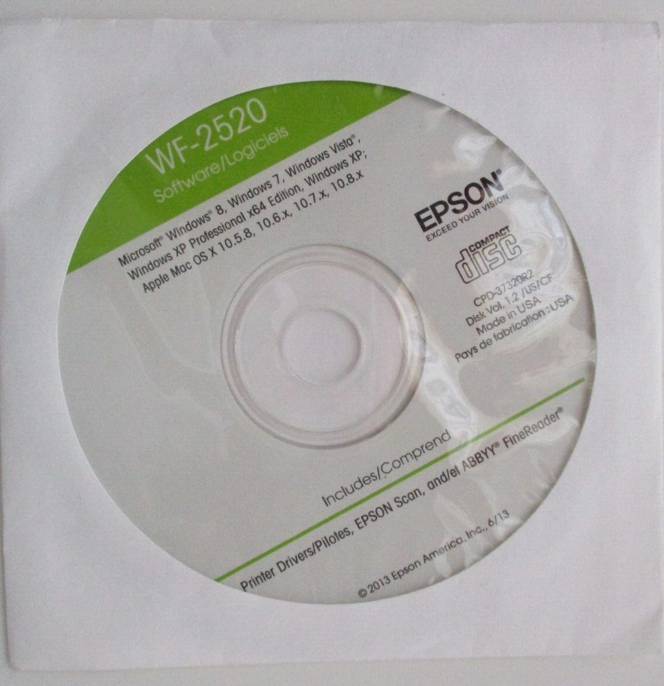 Setup SOFTWARE for EPSON WorkForce WF 2520 Printer Software