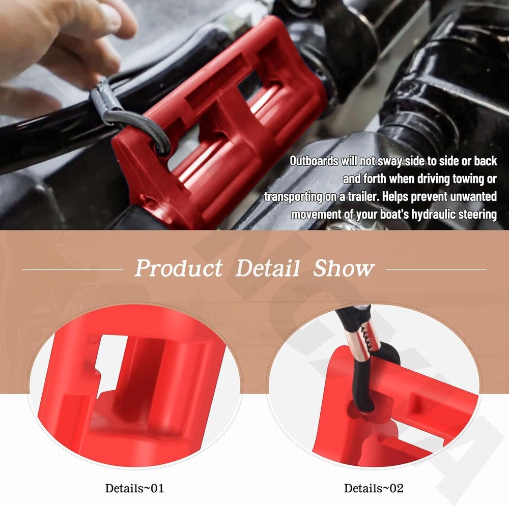 4" Steer Stop Outboard Hydraulic Steering Lock, Locks 4"...