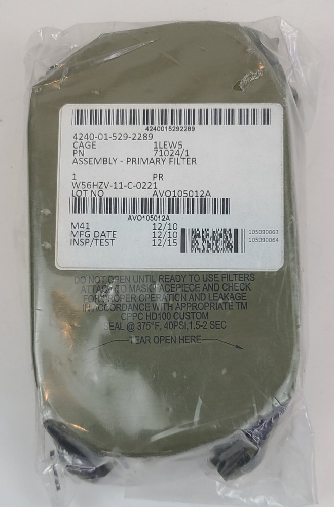 Primary Filter Assembly 4240-01-529-2289 VACUUM SEALED - NEW