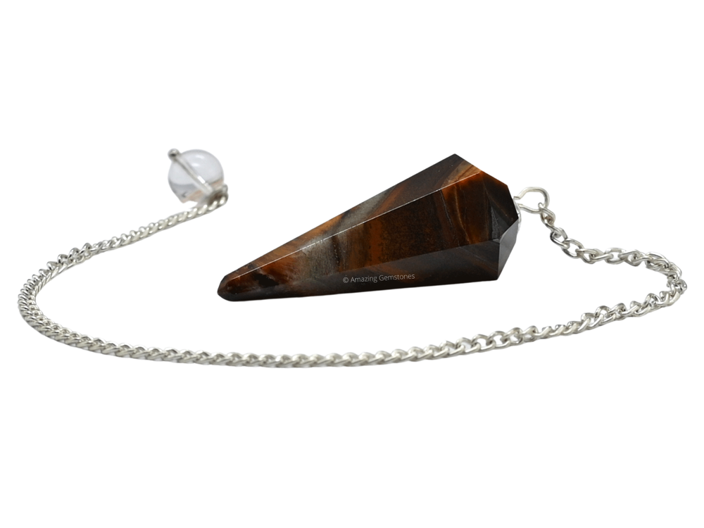 Red Tiger Eye Agate Dowsing Crystal Pendulum