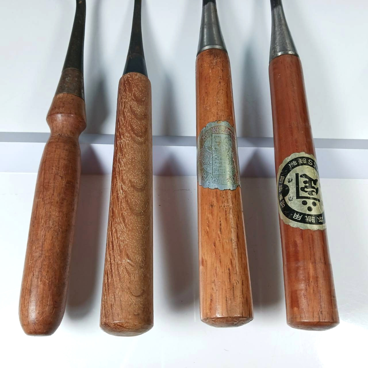 Japanese Nomi Chisel set of 4 KANE-SADA ┓定 etc. 9-30mm Chisels Japan / AI1812T