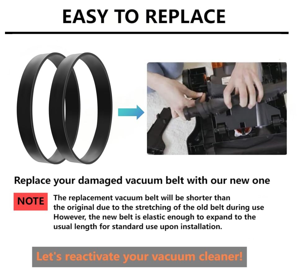 E0205 Vacuum Belts Replacement for Eureka PowerSpeed Bagless Upright...
